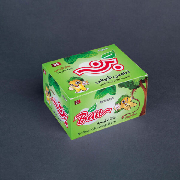 Ban natural chewing gum - mint flavor -50-digit box  - cellophane type