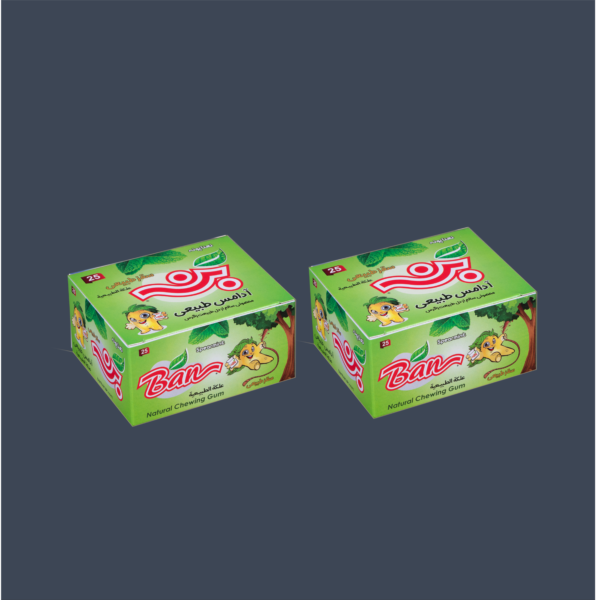 Ban natural chewing gum - mint flavor - 25-digit box  - cellophane type